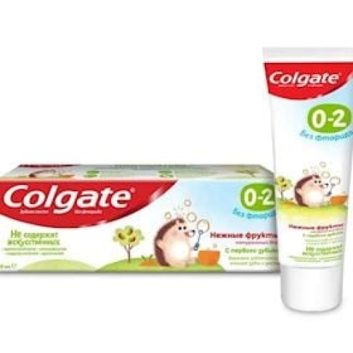 Uşaqlar üçün diş pastası Colgate ftorsuz Zərif meyvələr 0-2 yaş arası 40 qr.