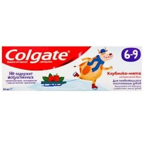 Uşaqlar üçün diş pastası Colgate ftor ilə Çiyələk-nanə 6-9 yaş arası 60 qr