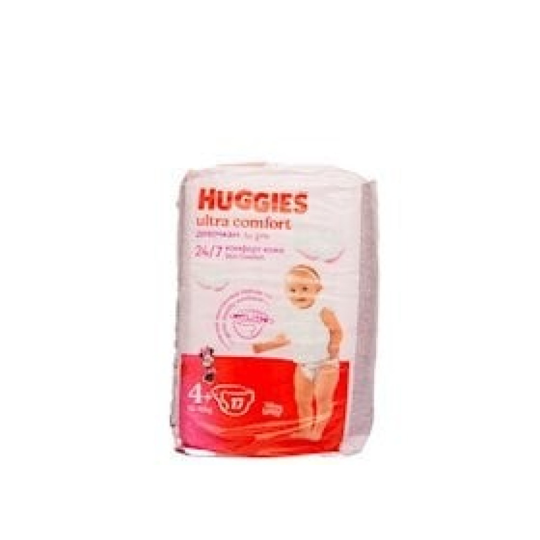 Uşaq bezi Huggies Ultra Comfort 4+ Qızlar üçün, 10-16 kq, 17 əd.