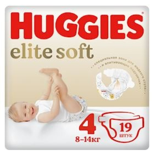 Uşaq bezi Huggies Elite Soft 4 Small 8-14 kq 19 əd 