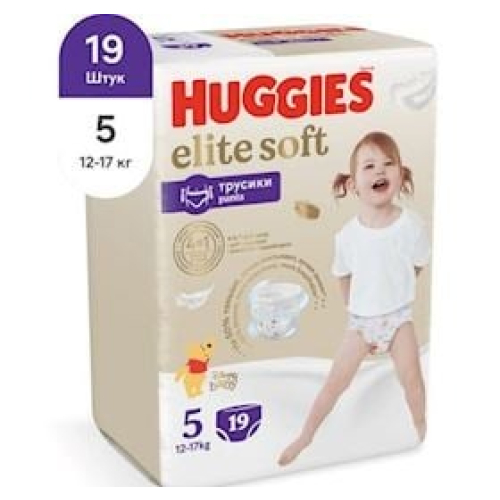 Uşaq bezi-tuman Huggies Elite Soft 5, 12-17 kq, 19 ədəd 