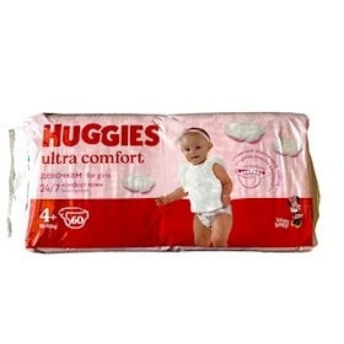 Qızlar üçün bezlər Huggies Ultra Comfort 4+ 60 əd 