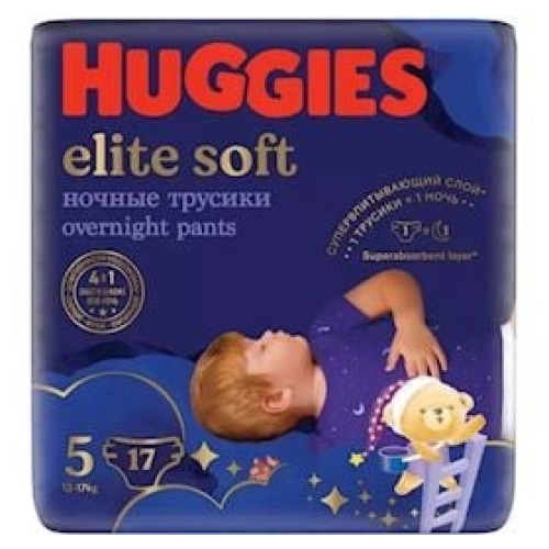 Trusu-bezlər Huggies Elite Soft Overnites 5 17 əd 