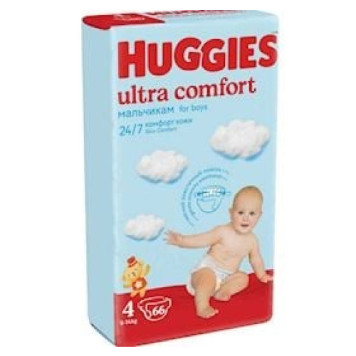 Oğlanlar üçün bezlər Huggies Ultra Comfort 4 Mega 66 əd