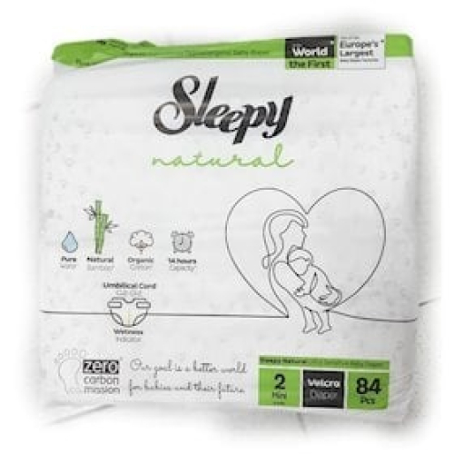 Uşaq bezləri Sleepy Natural Ultra Sensitive, N2, 3-6 kq, 84 ədəd