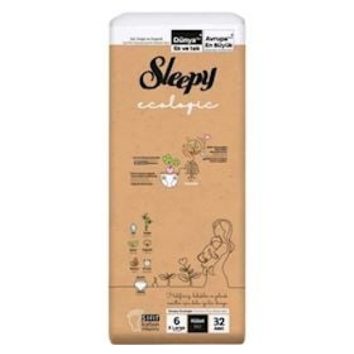 Uşaq bezləri Sleepy Tuman Ecologic Double, N6, 15-27 kq, 32 ədəd