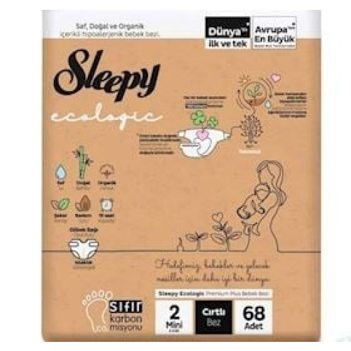 Uşaqlar üçün bezlər Sleepy Ecoligic 3-6 kq 68 əd