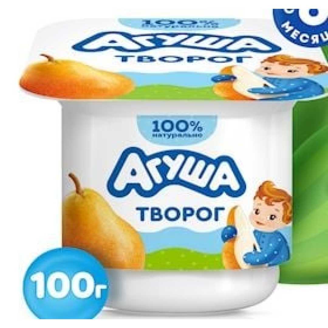 Uşaqlar üçün kəsmik Агуша armud ilə 3.9% 100 q