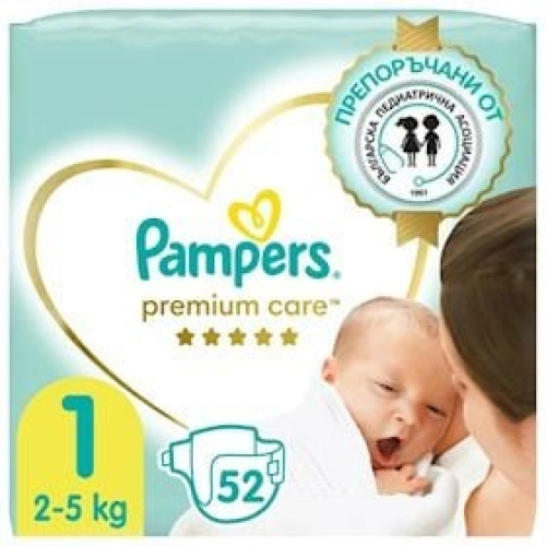 Uşaq bezi premium care N1 52 ədəd 2-5 kg Pampers