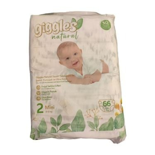 Uşaq bezi Giggles Natural Jumbo pack mini 3-6 kg 66 ədəd