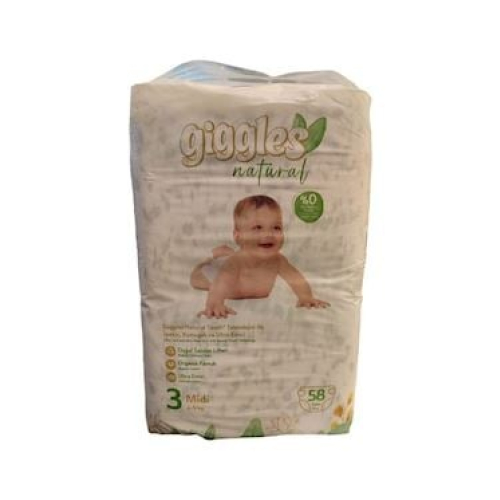 Uşaq bezi Giggles Natural Jumbo pack mini 4-9 kg 58 ədəd