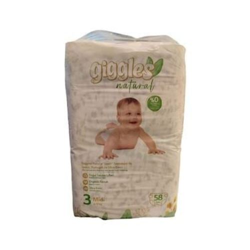 Uşaq bezi Giggles Natural twin pack mini N2 3-4 kg 40 ədəd