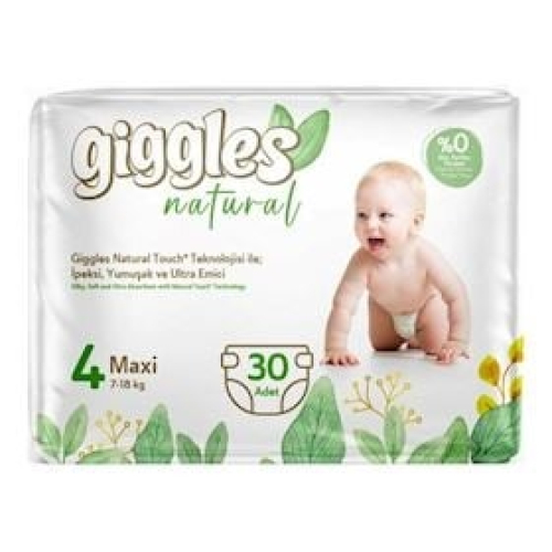 Uşaq bezi Giggles Natural twin pack maxi N4 7-18 kg 30 ədəd