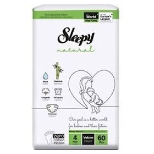 Uşaq bezləri Sleepy natural 7-14 kg 60 ədəd