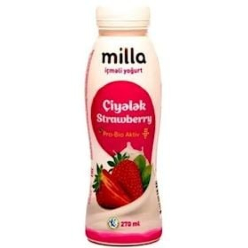 İçməli yoqurt Milla, çiyələkli, 270 ml