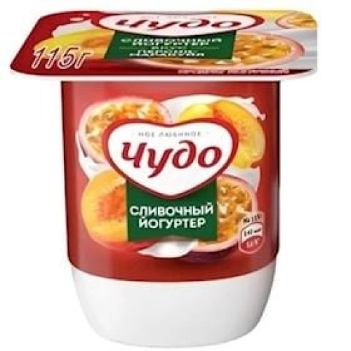 Yoqurt marayuka ilə 2.5% 115 q Чудо, 1 ədəd