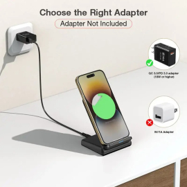 Simsiz Şarj Celly 1HORA 15W Wireless Charger Stand Dual GAR157 Black