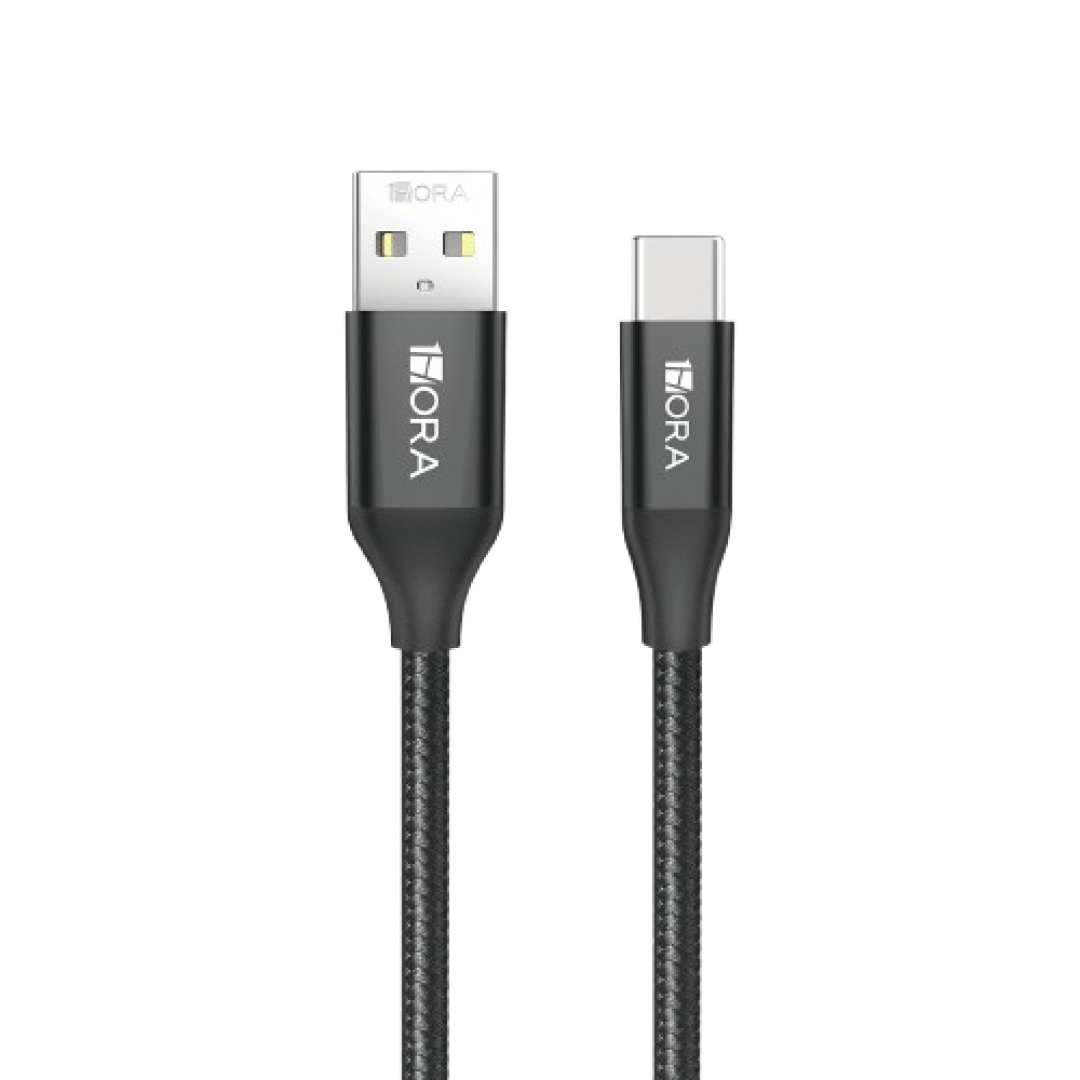1HORA Cable USB To Type C 2.4A 1M CAB249 Black
