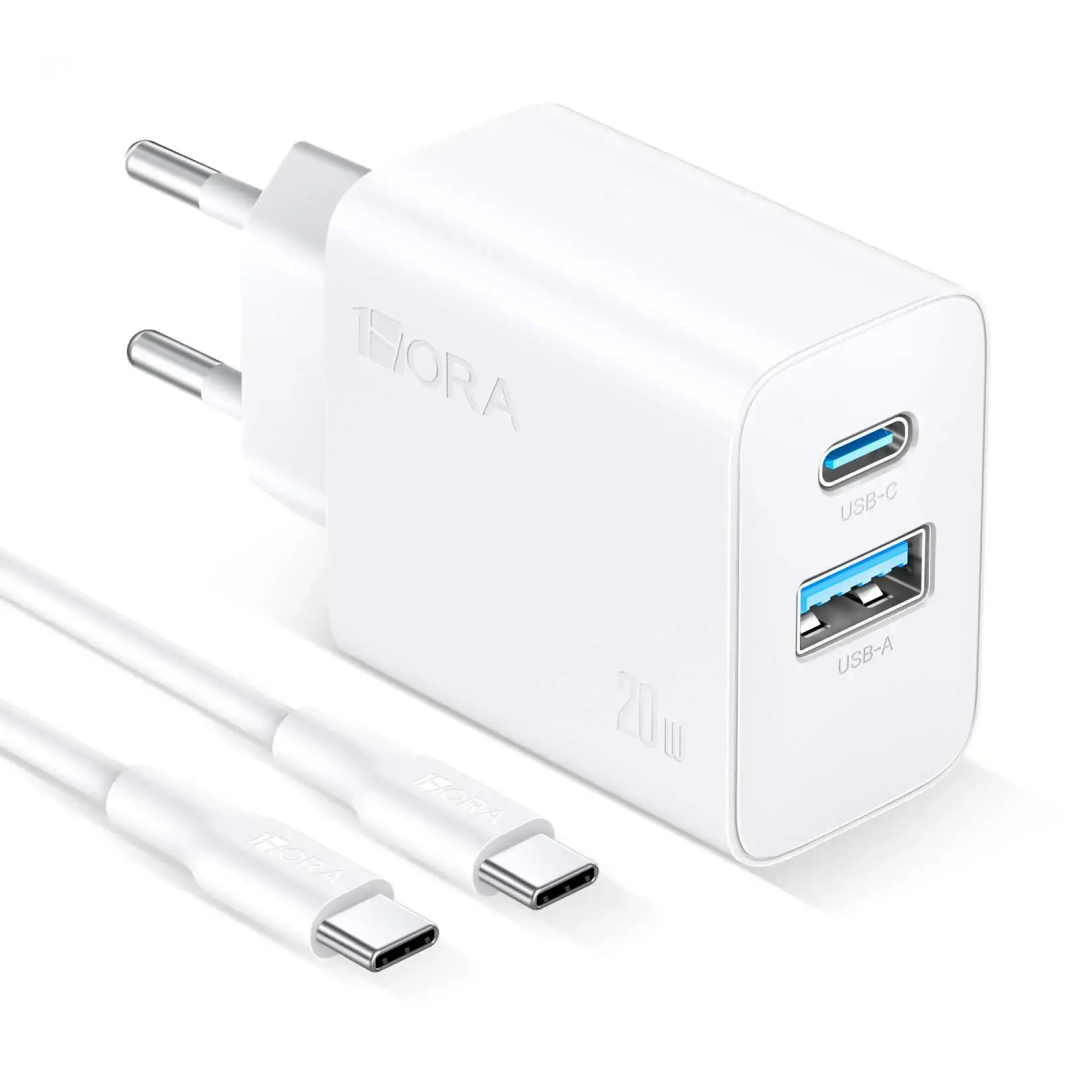 Adapter 1HORA Fast Charger 20W Dual + Type C GAR162 White