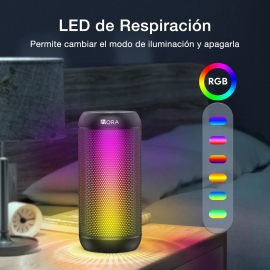 Dinamik 1HORA LED Portable Bluetooth Speaker BOC242 Black