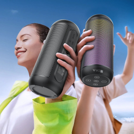 Dinamik 1HORA LED Portable Bluetooth Speaker BOC242 Black