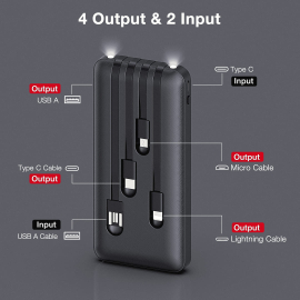 PowerBank 1HORA 10000mAh 10.5W GAR148 Black