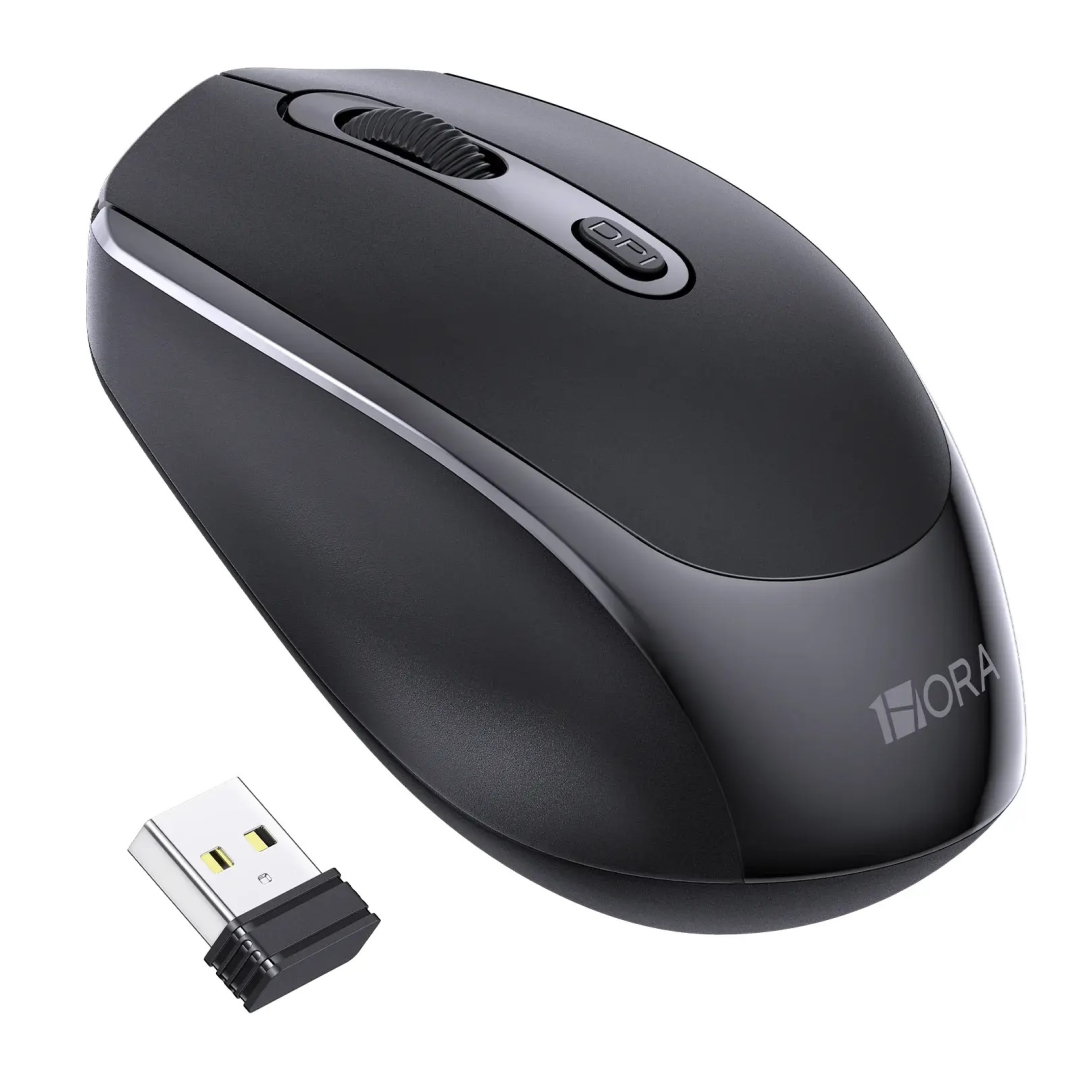 Mouse 1HORA RAT001 Wireless Mouse 2.4G Black