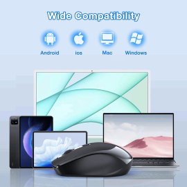 Mouse 1HORA RAT001 Wireless Mouse 2.4G Black