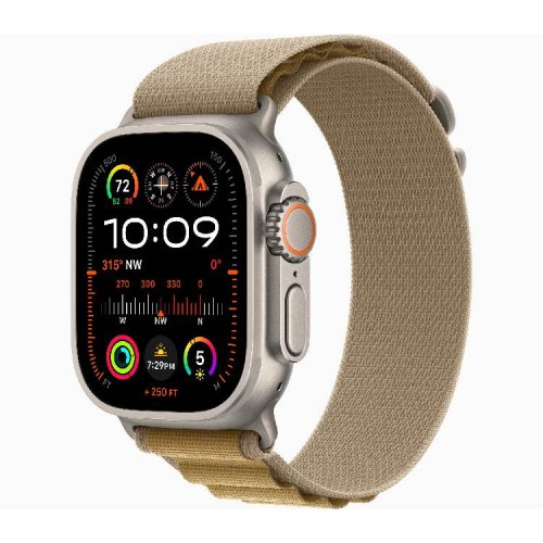 Smart saat Apple Watch Ultra 2 GPS + Cellular 49mm Natural Titanium Case with Tan Alpine Loop