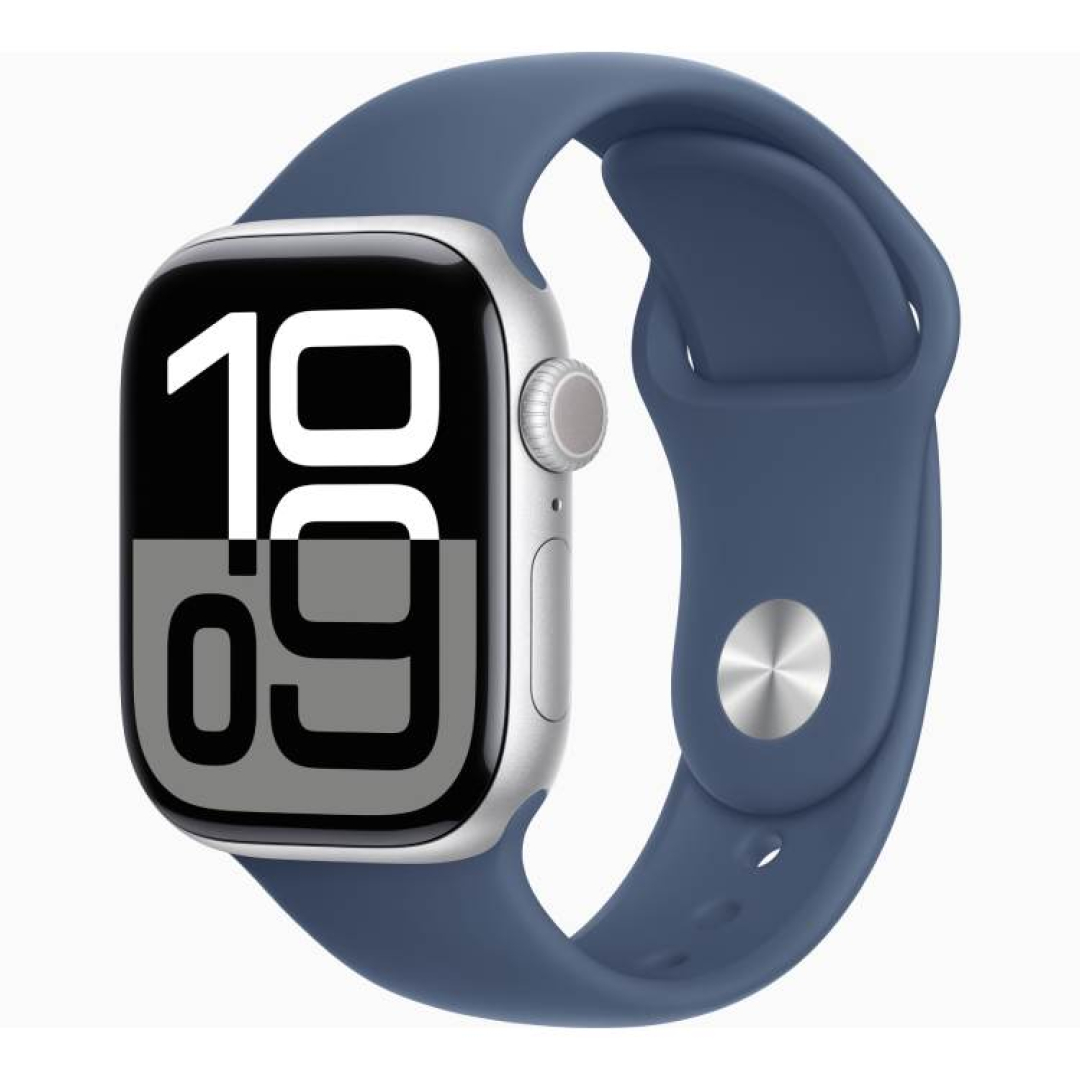 Smart saat Apple Watch Series 10 42mm Silver with Denim Sport Band