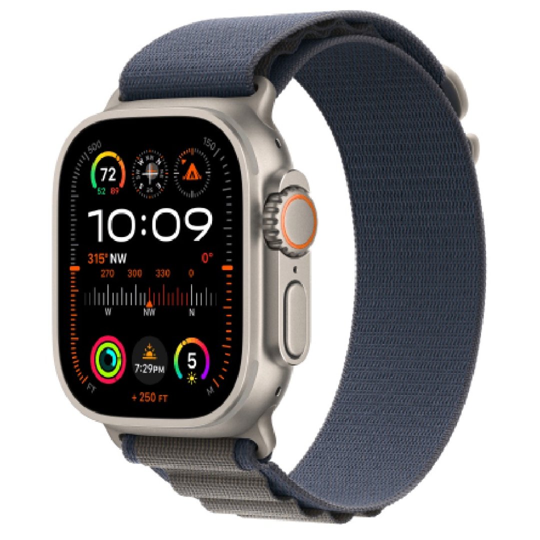 Smart saat Apple Watch Ultra 2 49 mm Titanium Blue Alpine Band Loop