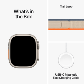 Smart saat Apple Watch Ultra 2 49 mm Titanium Orange/Beige Trail Loop