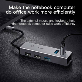 Hub Baseus CAHUB-D0G 3xUSB 3.0 + 2xUSB 2.0