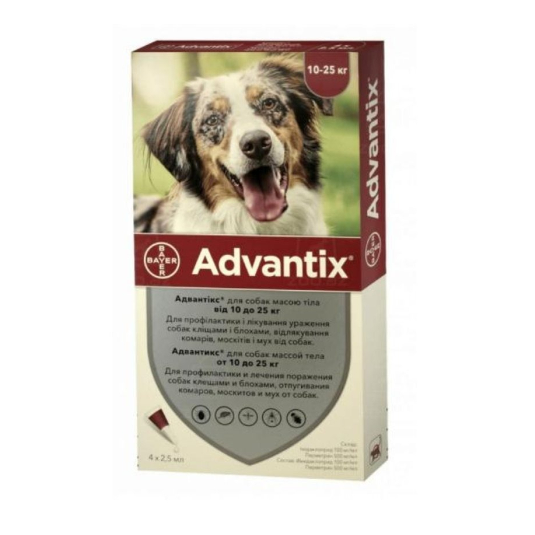 10-25kq arası itlər üçün Advantix damcıları, 1 pipet borusu