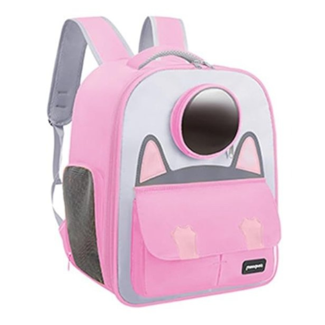 Backpack Type Pet Carrier For Cats And Dogs Pink