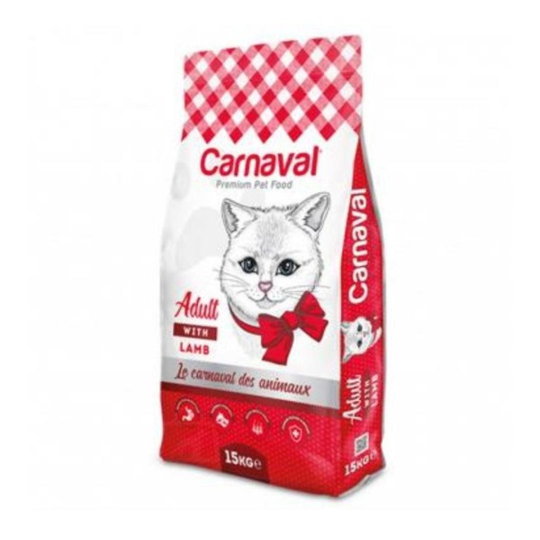 Çəki ilə quru pişik yemi Carnaval Premium Adult Cat With Quzu Əti (1 kq)