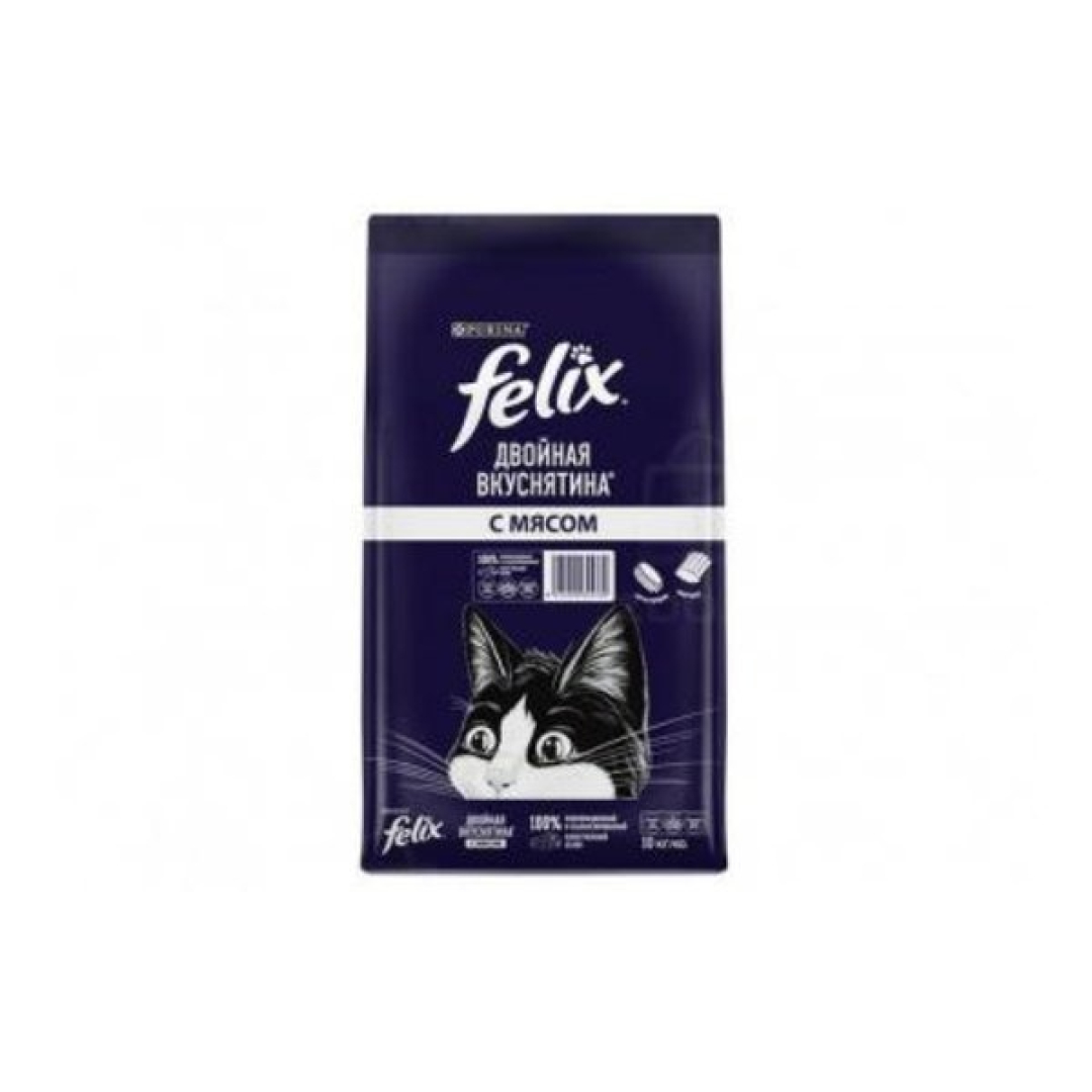 Çəki ilə quru pişik yemi Feliks  İkiqat Dadlı Ətli (1 kq)
