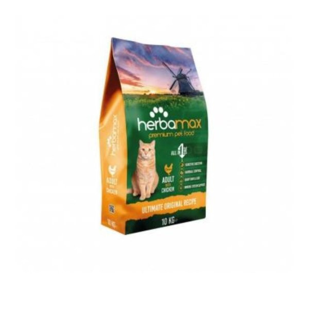 Çəki ilə quru pişik yemi Herbamax Premium Adult Cat With Chicken (1 kq)