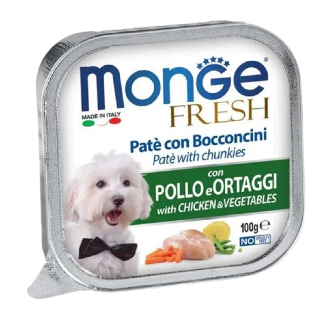 Monge Bütün Cins İtlər üçün Təzə Yaş Yem, Tərəvəzli