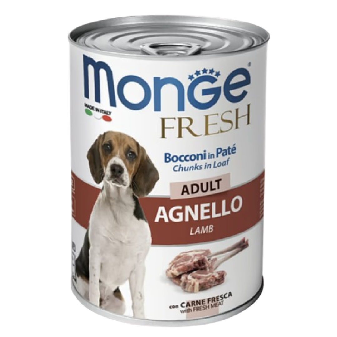 Monge Dog İtlər üçün Təzə Yaş Yem Quzu Əti 400qr