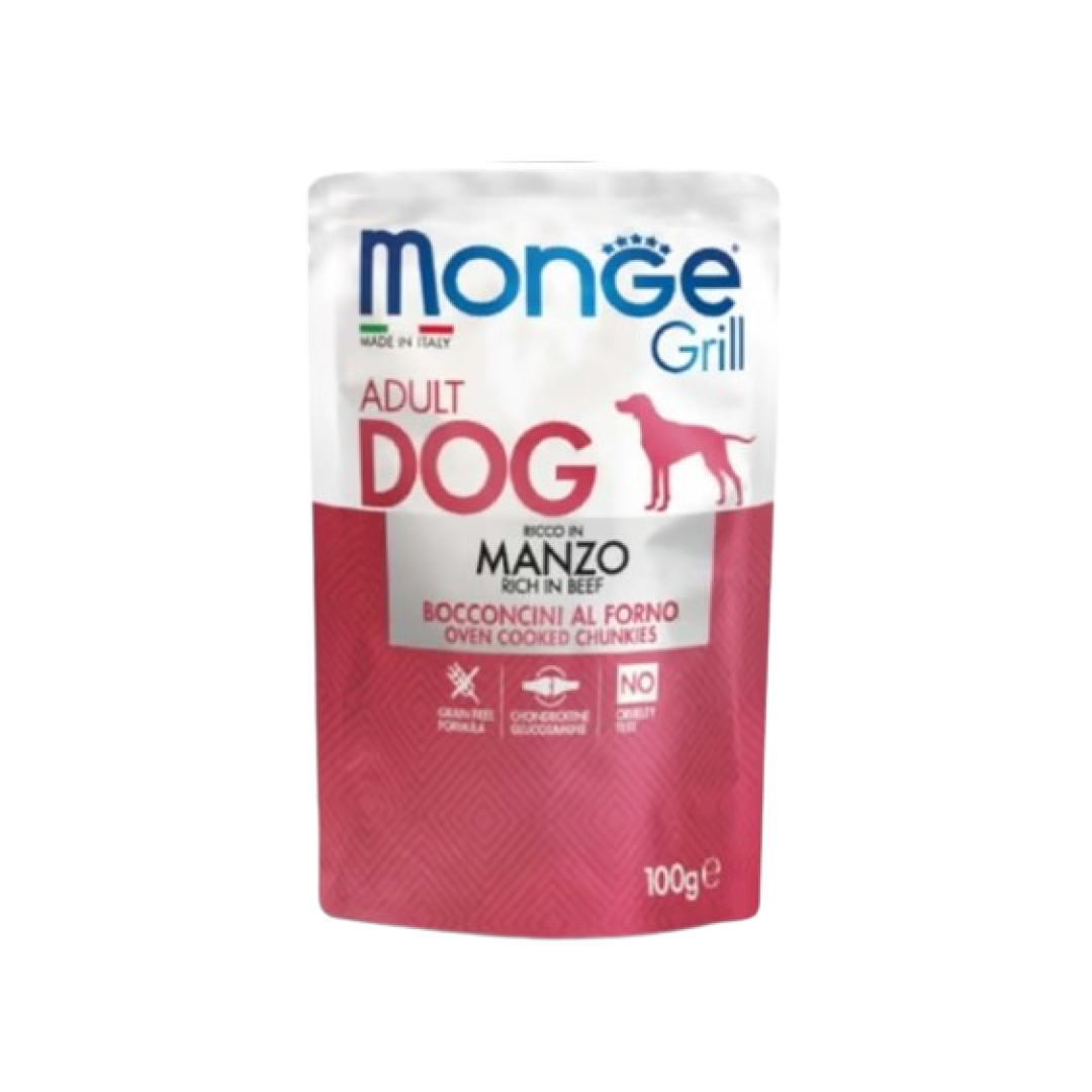 Monge Grill Dog Baked Lokmalar Mal Əti ilə Zəngin 100qr