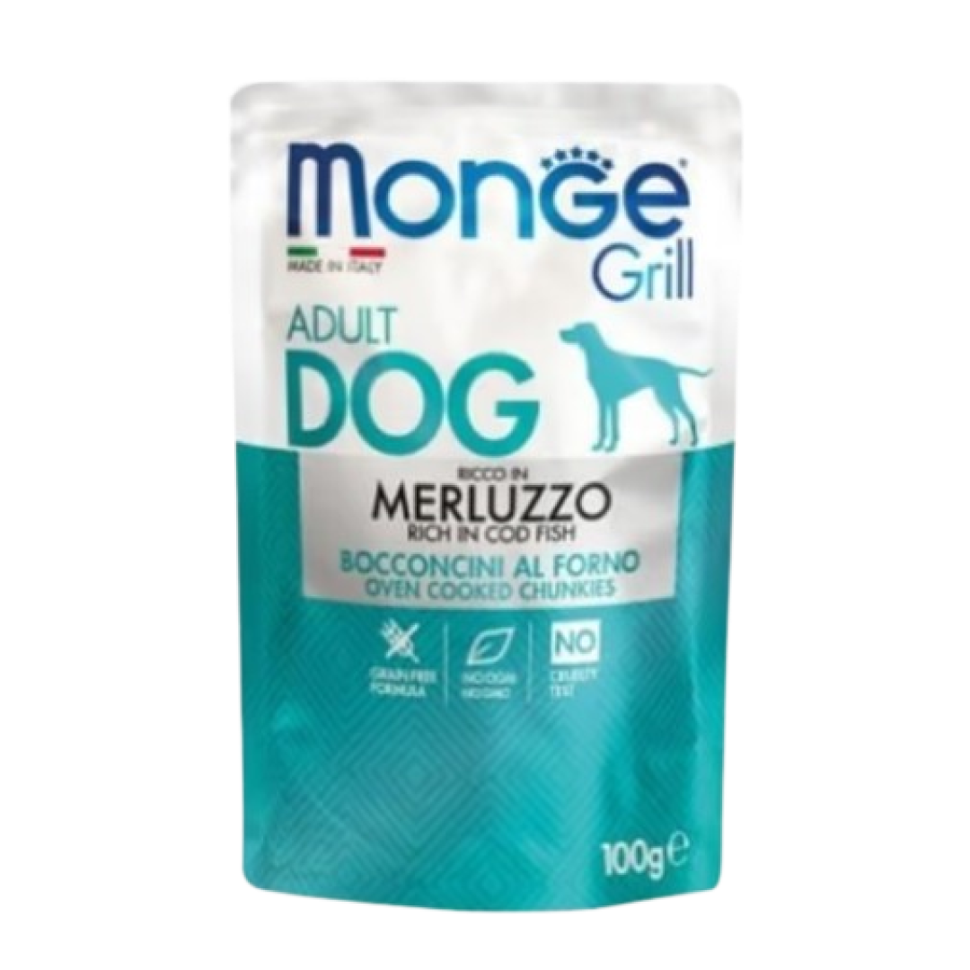 Monge Grill Dog Fırında Cod ilə Zəngin Dişləmələr 100qr