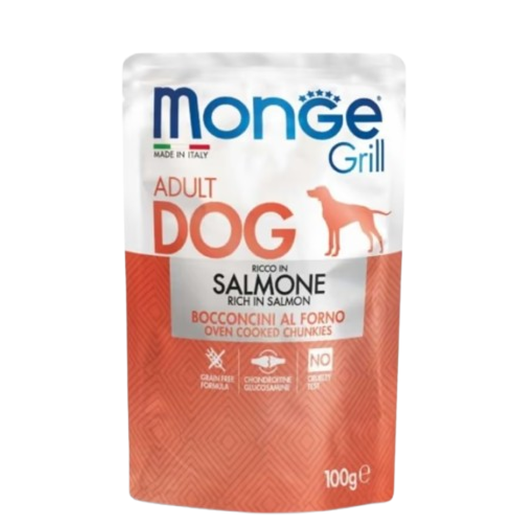 Monge Grill Dog Fırında Somonla Zəngin Bites 100qr