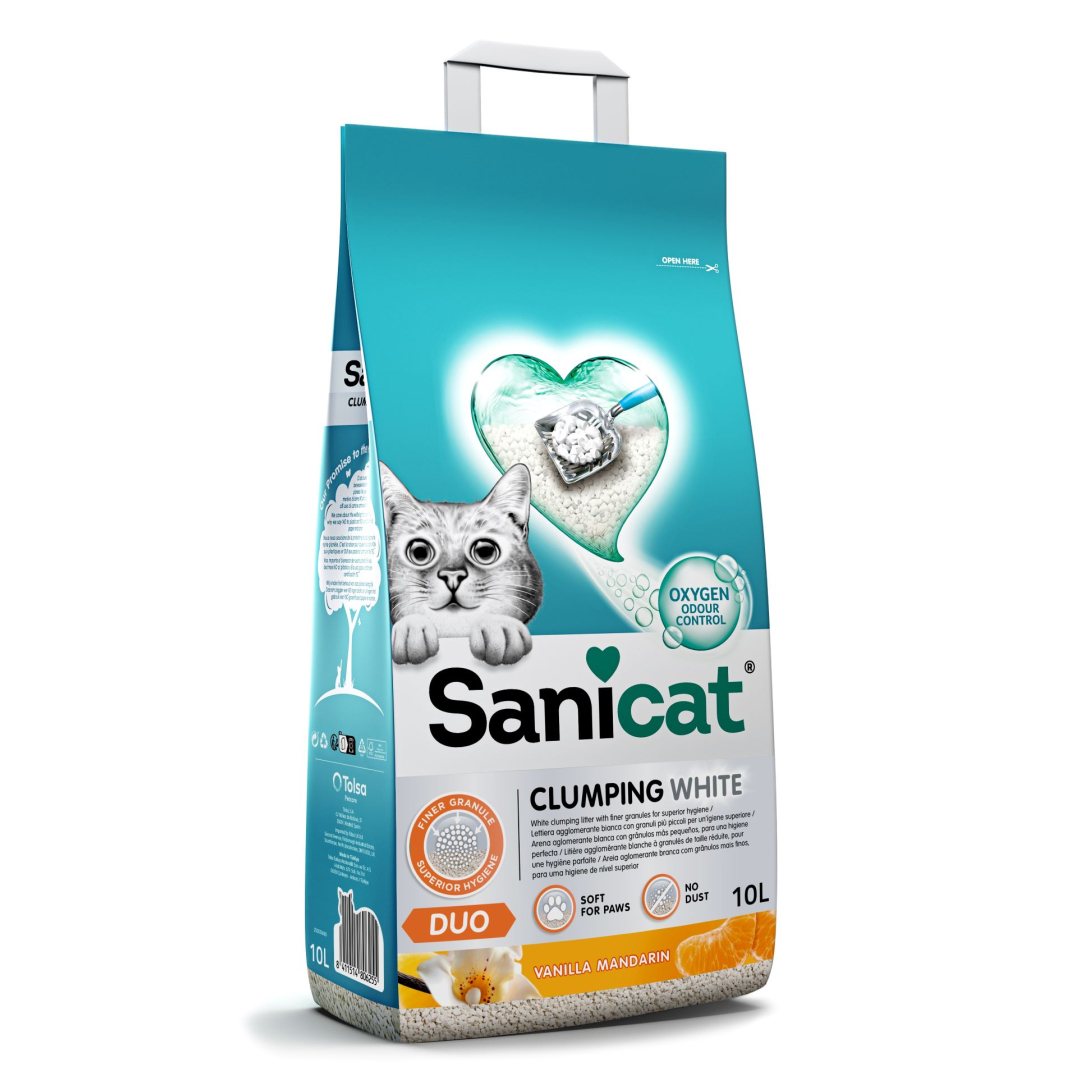 Pişik qumu Sanicat Clumping White (10 lt)