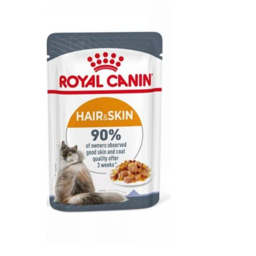 Yaş pişik yemi Royal Canin Sağlam Dəri Və Gödəkçə üçün Jele 85qr