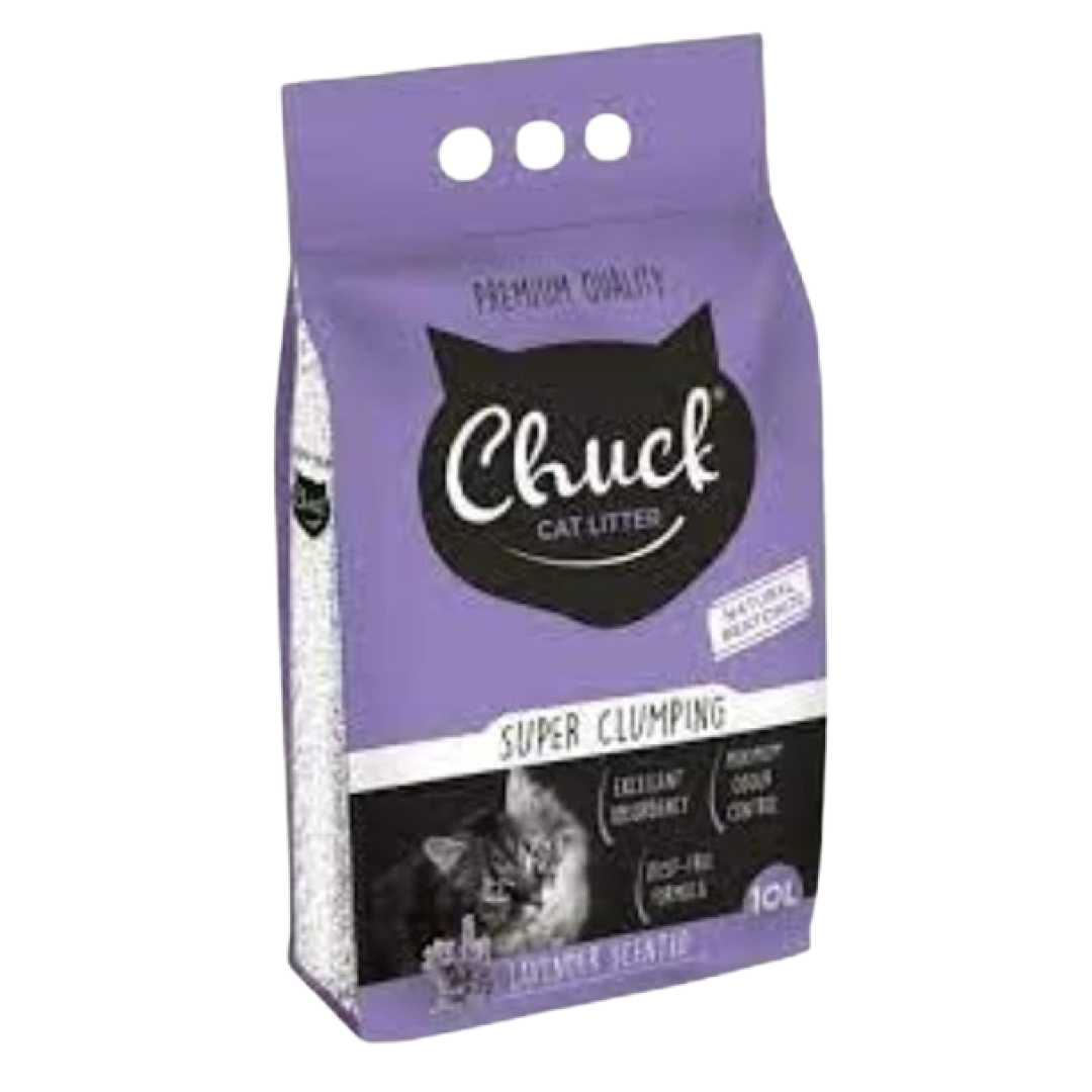 Ətirli Pişik qumu Chuck Lavander (5 lt)