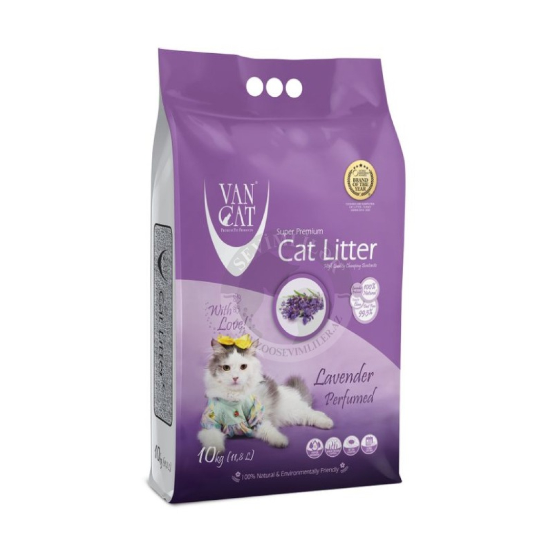 Ətirli Pişik qumu Van Cat Lavander (10 kq)