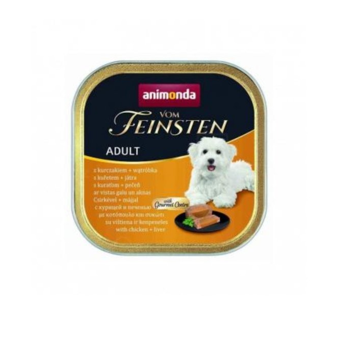 Vom Feinsten Toyuq Və Qaraciyər ilə Yetkin İtlər üçün Pate, 150qr