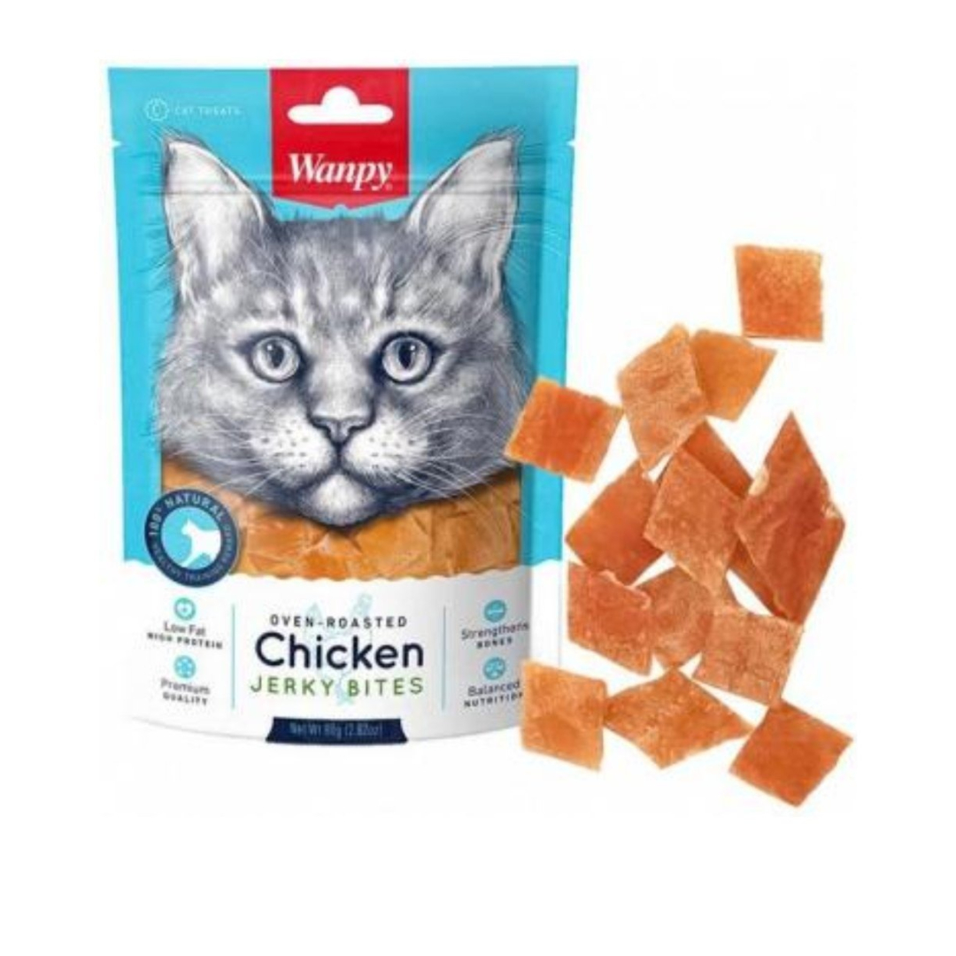 Wanpy Chicken Jerky Bites pişiklər üçün ət parçaları (1343)