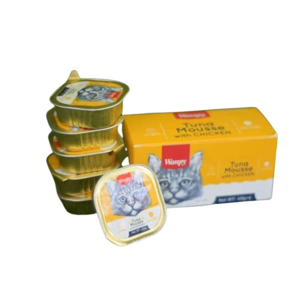 Yaş pişik yemi Wanpy paşlet Tuna Mousse with chicken 40 qr